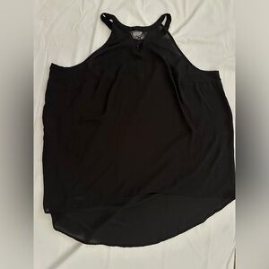 TORRID BLACK High Neck Lace Inlet Tank Size 1